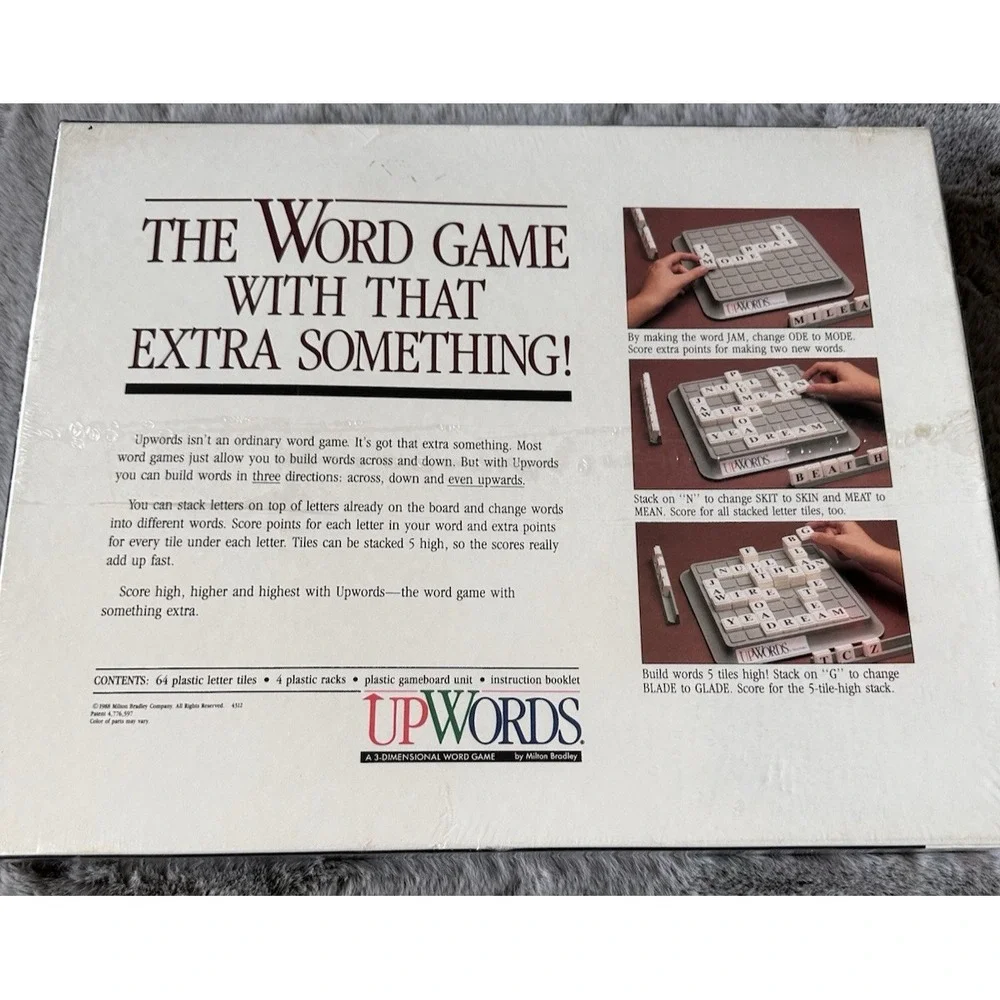 Up Words by Milton Bradley 3-Dimensional Word Game‎ Ages 10 to Adult